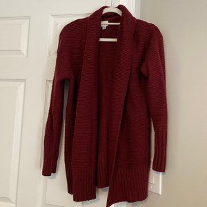 Burgundy / Maroon Knit Cardigan